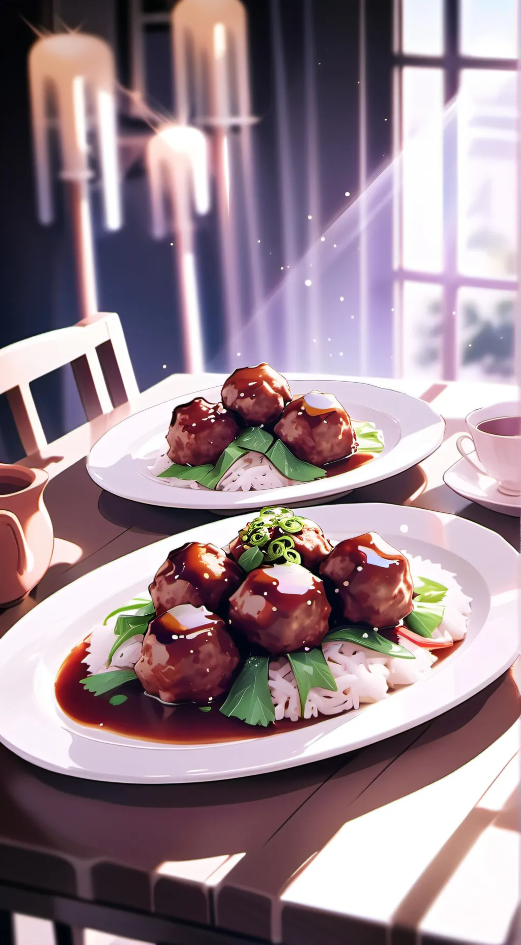 ai character: Food background