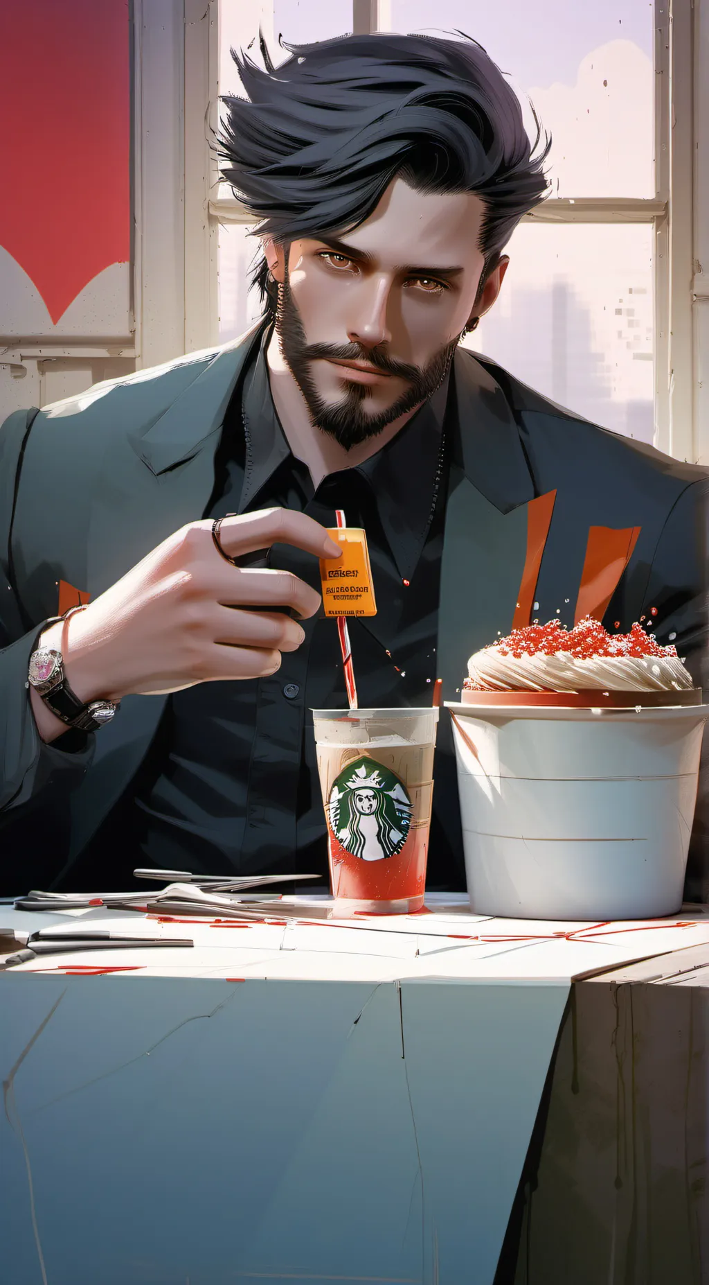 ai character: Aaron  background