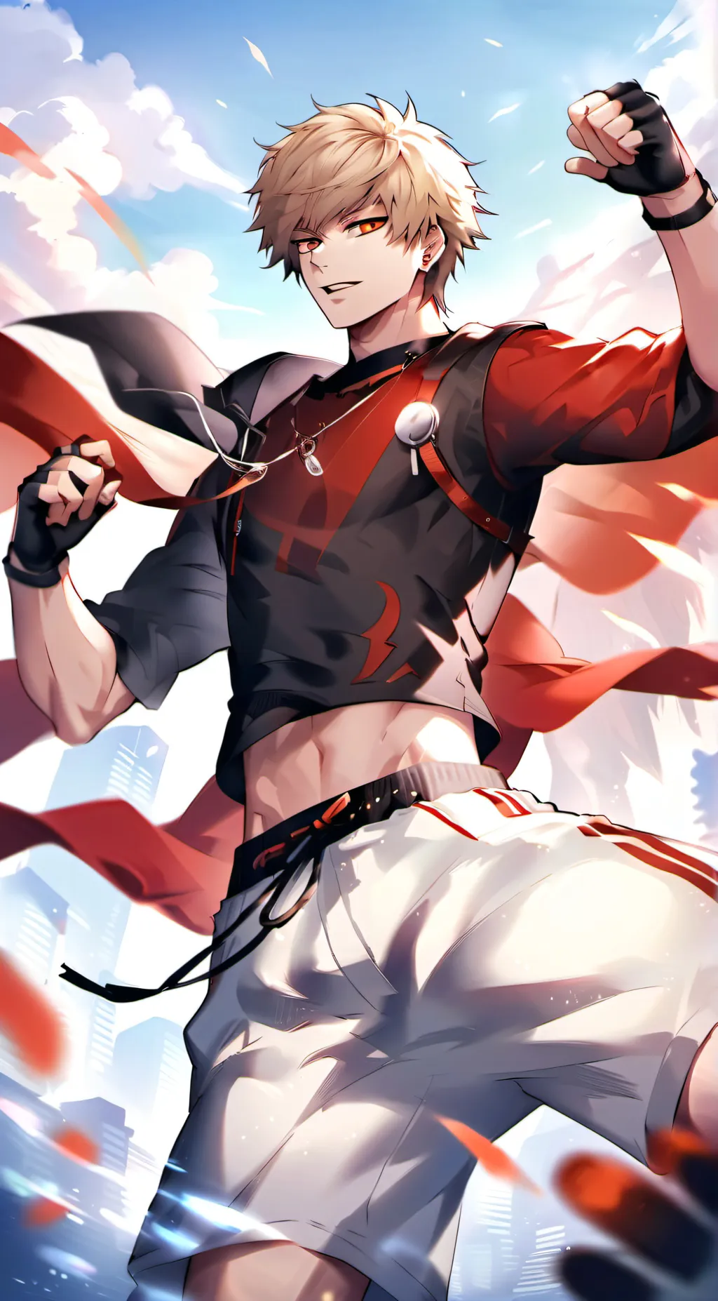 ai character: Katsuki bakugo  background