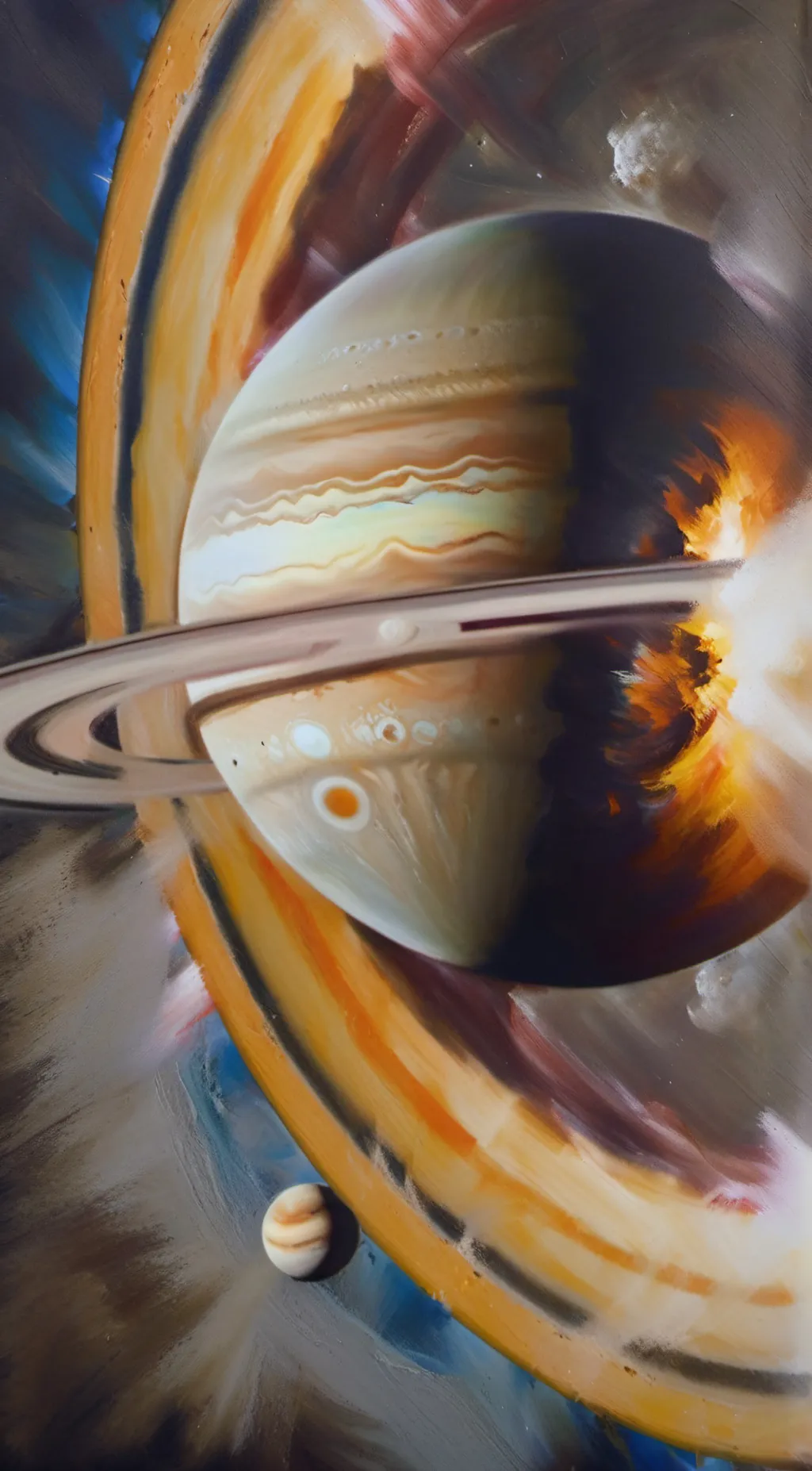 ai character: Saturn background