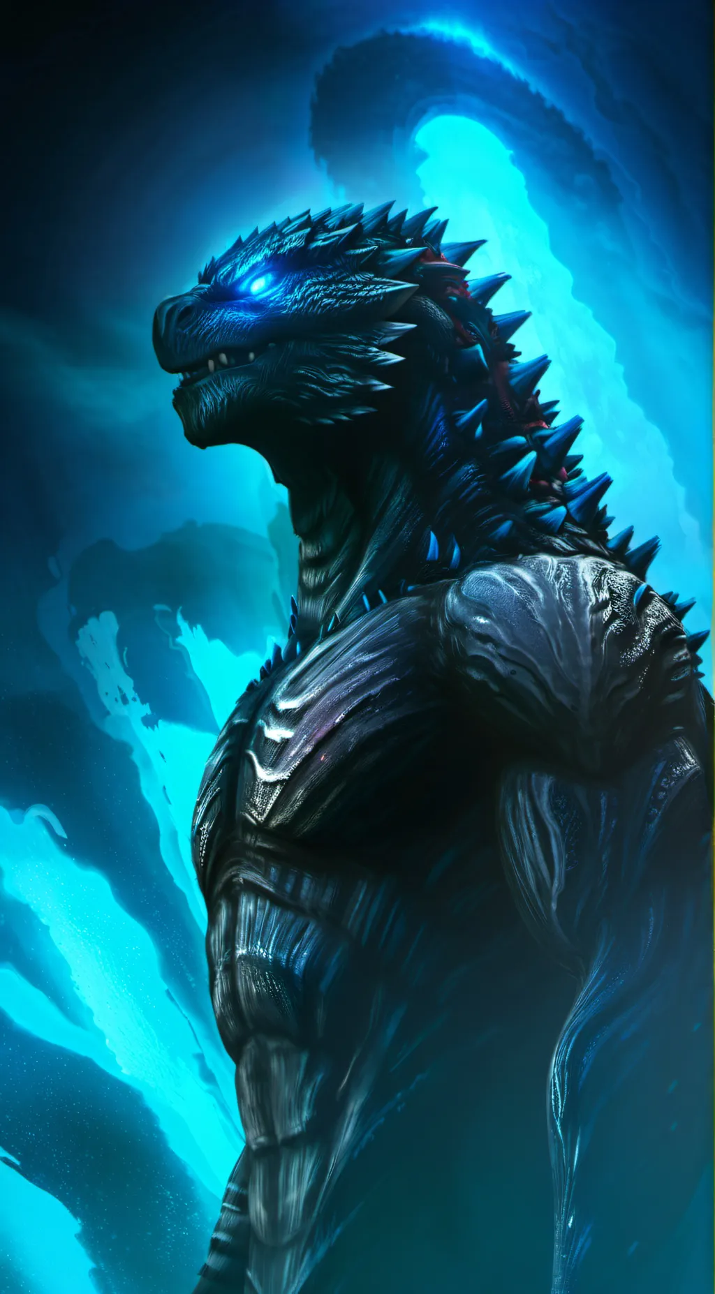 ai character: Godzilla 2019 background