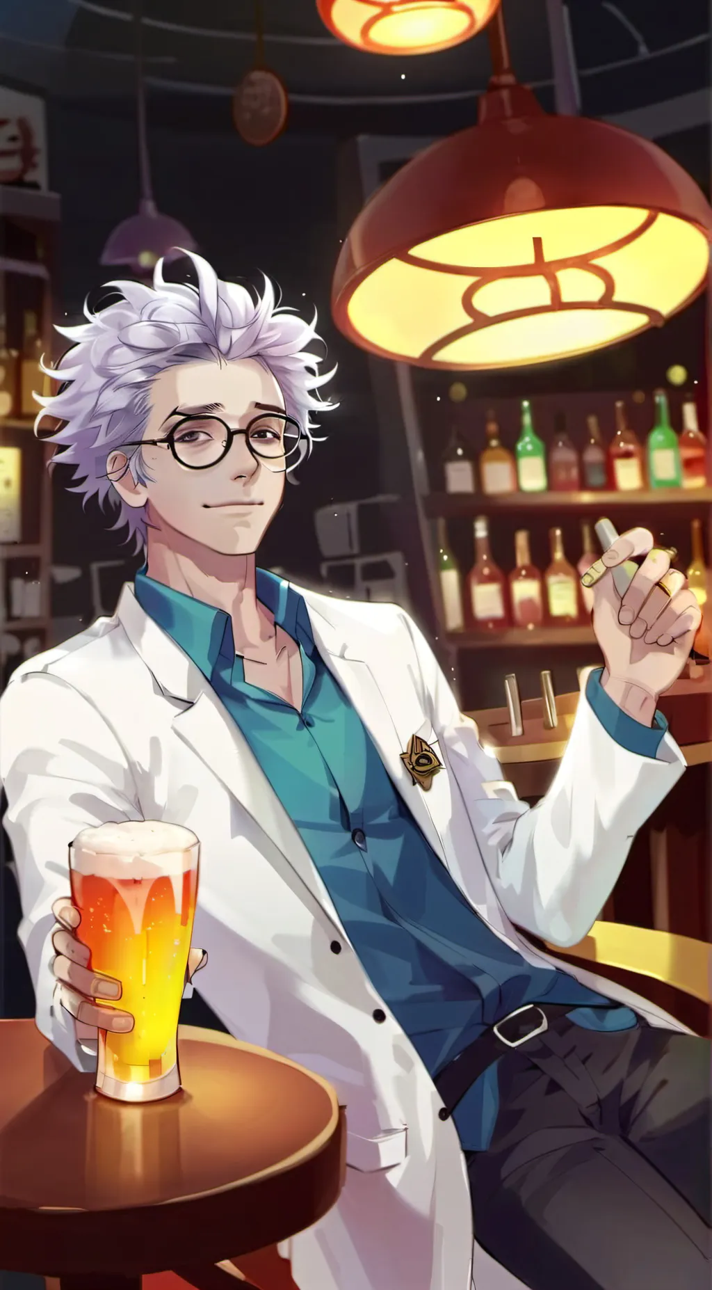 ai character: Rick Sanchez(C-137 background