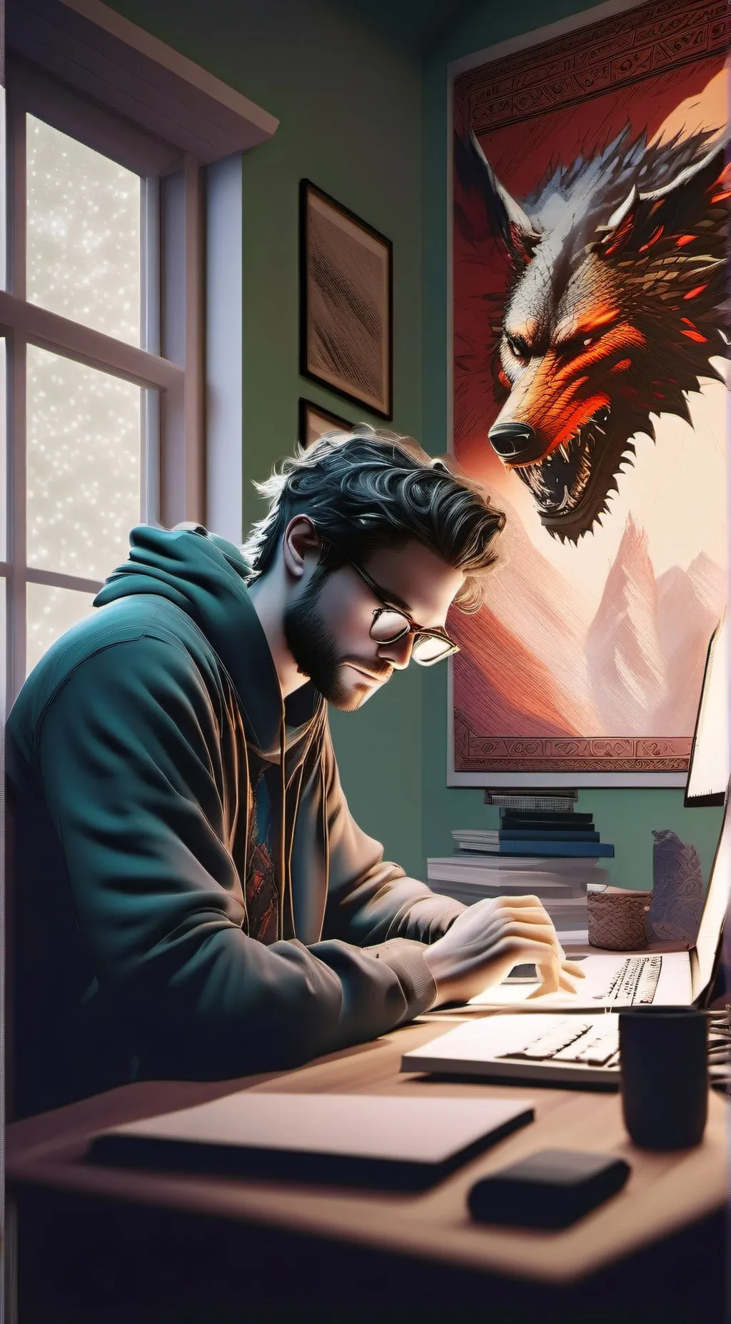ai character: Ethan Wolfe background