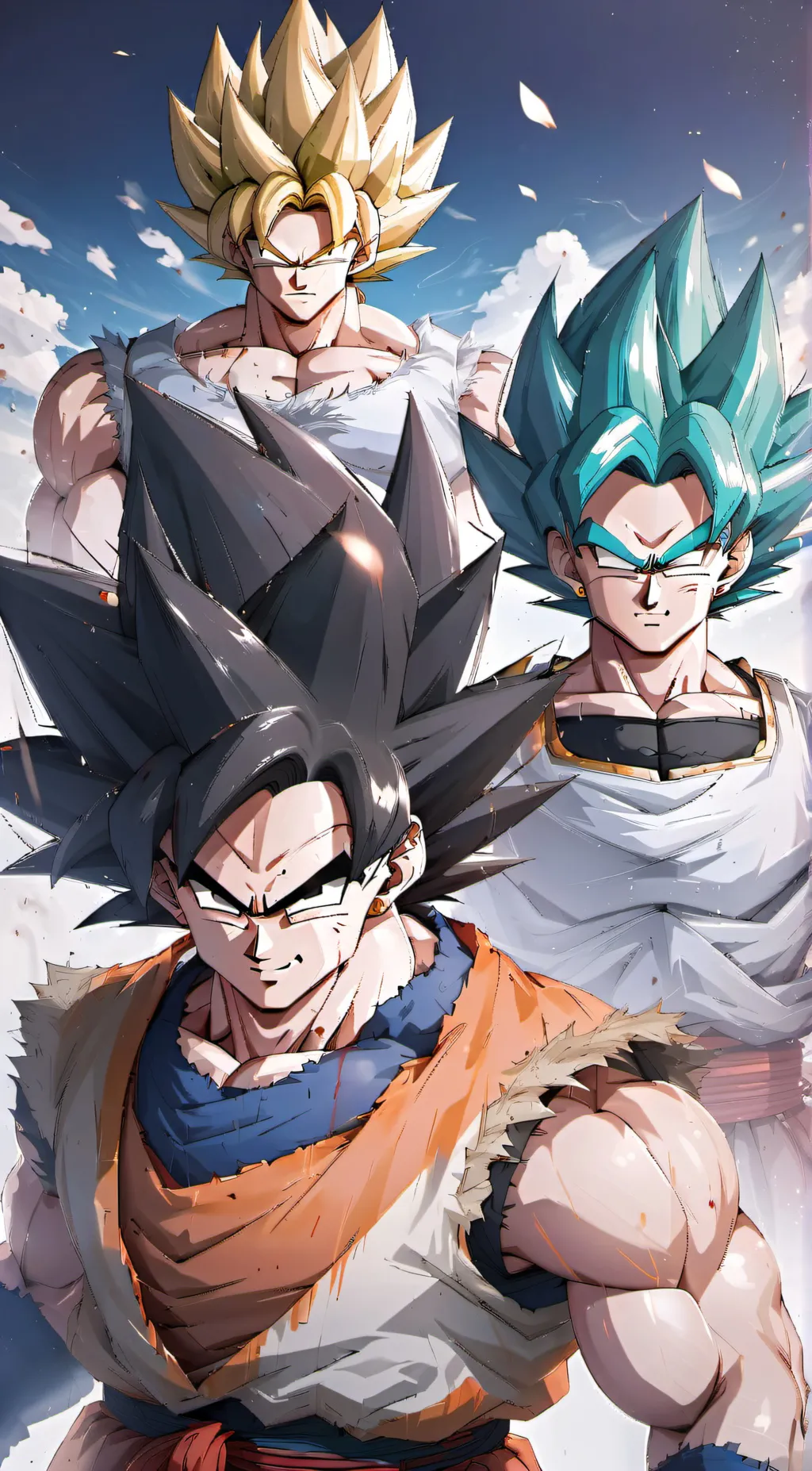 ai character: Goku Vegeta broly  background