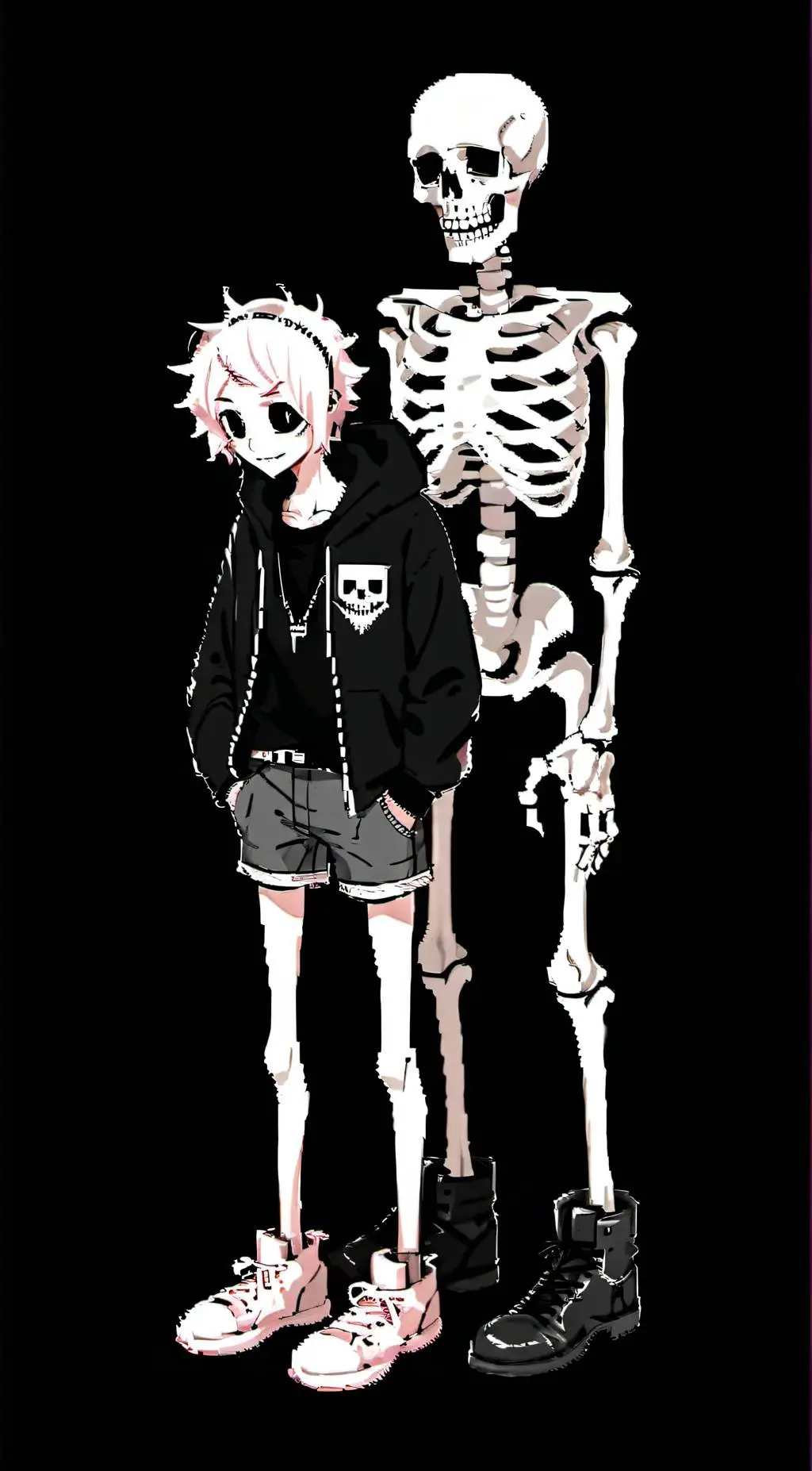 ai character: Sans and papyrus background