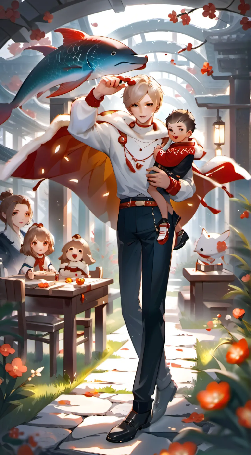 ai character: Rich family  background