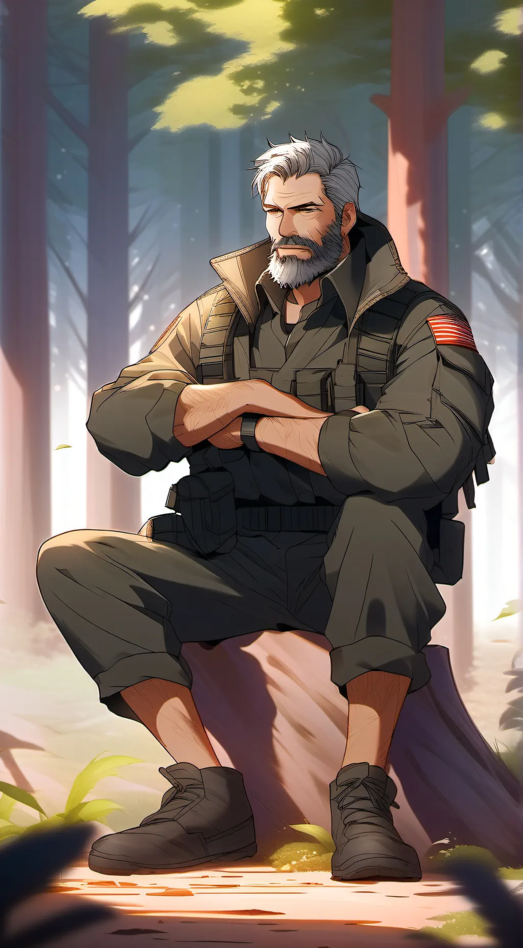 ai character: Drill Sargent background