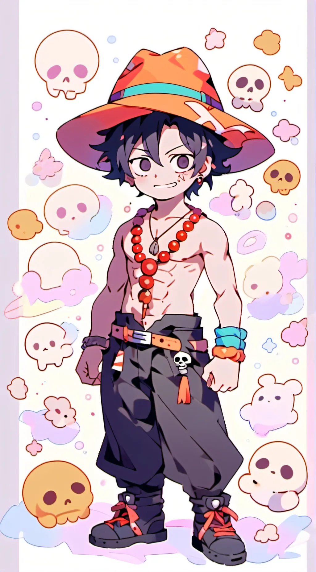 ai character: 🔥Ace (One Piece) background