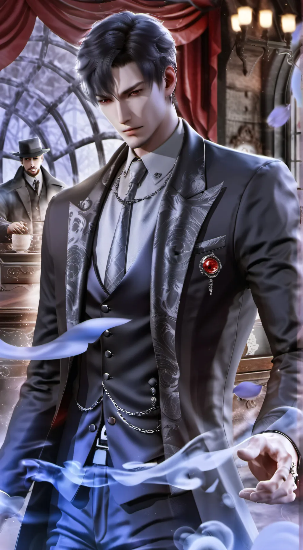ai character: Mint background