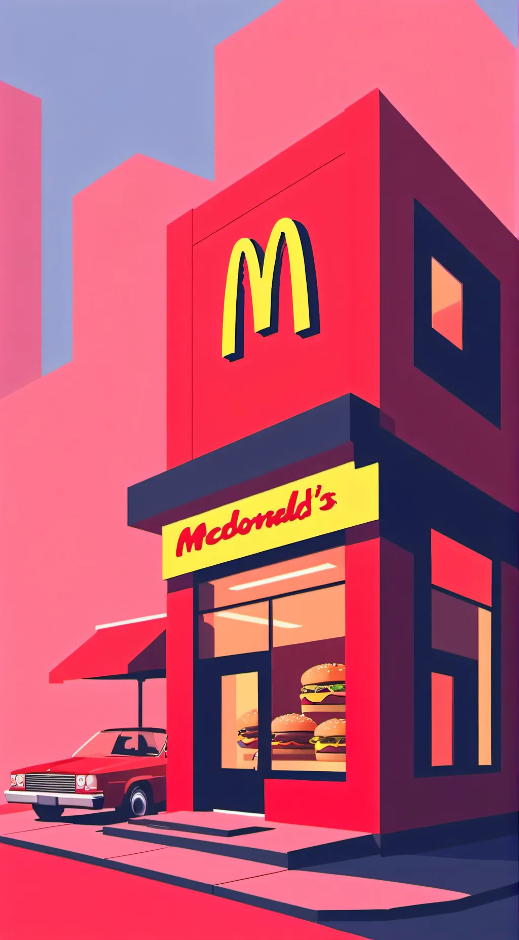 ai character: MCDONALDS background
