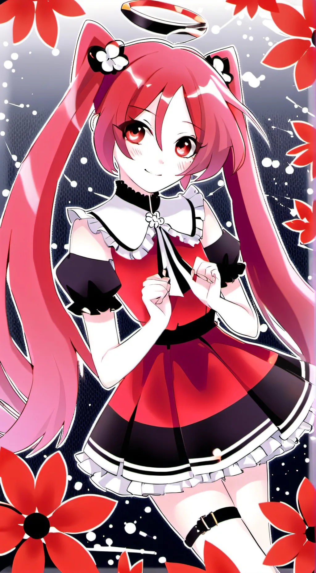 ai character: evil Miku  background