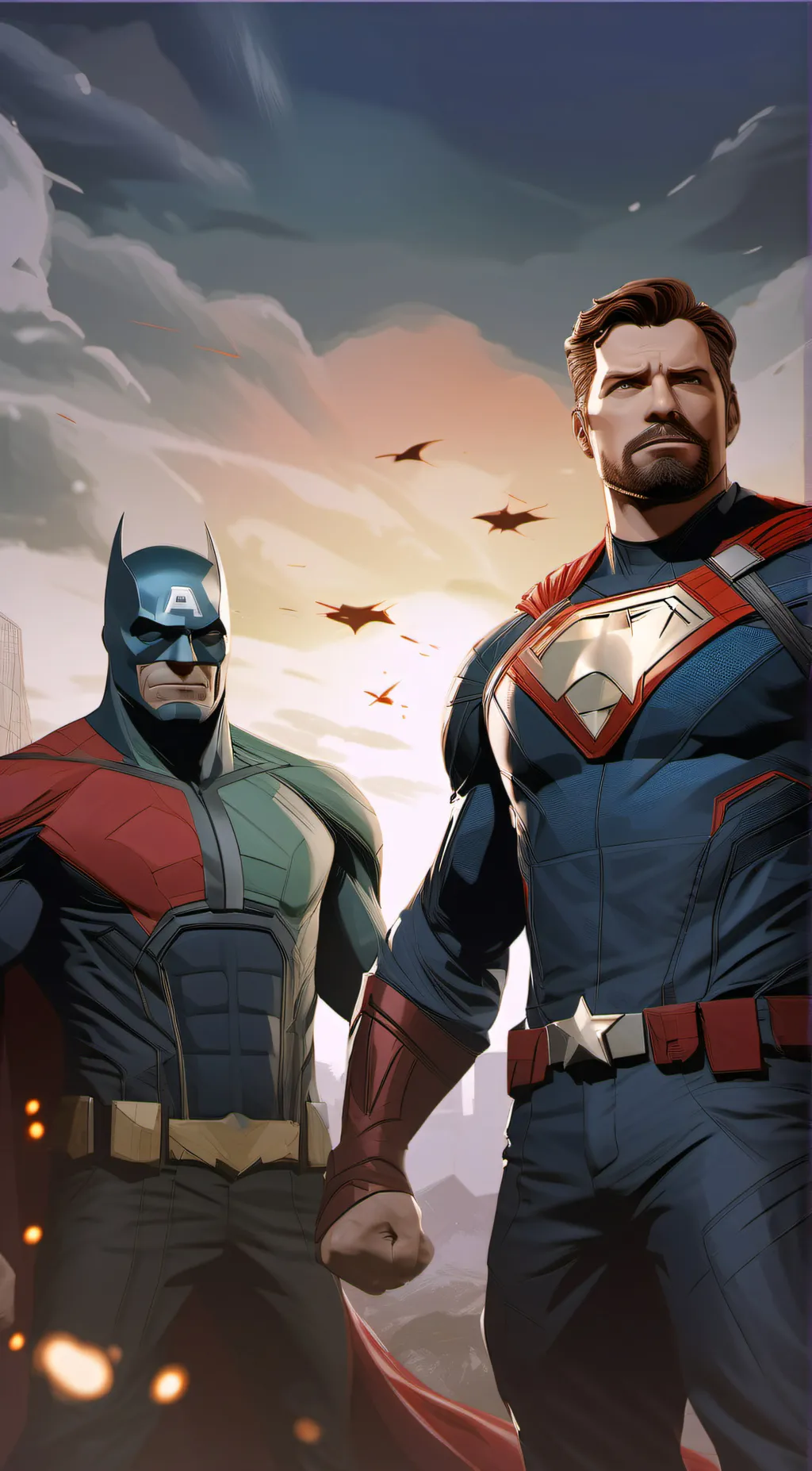 ai character: super hero world  background
