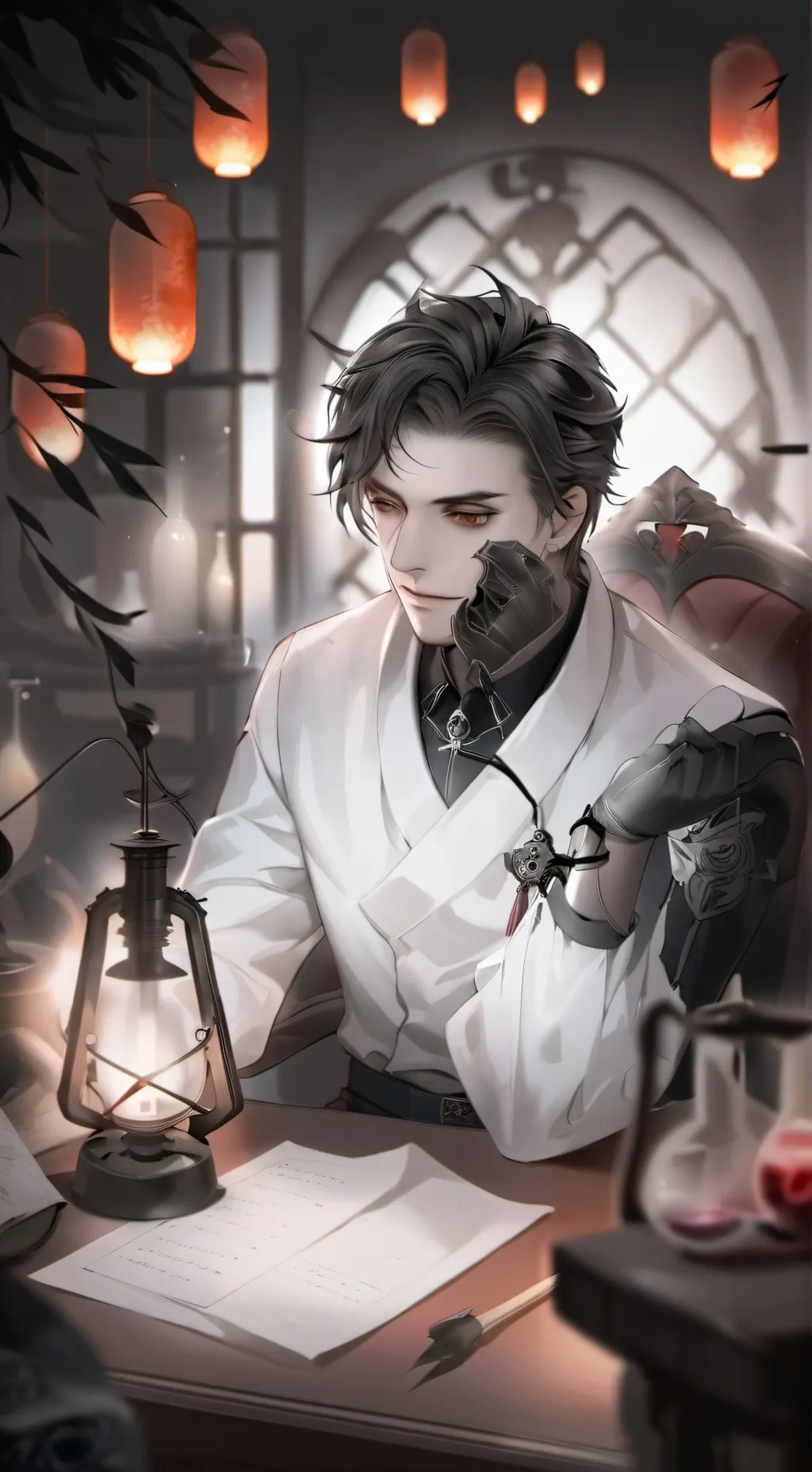 ai character: Evil scientist  background