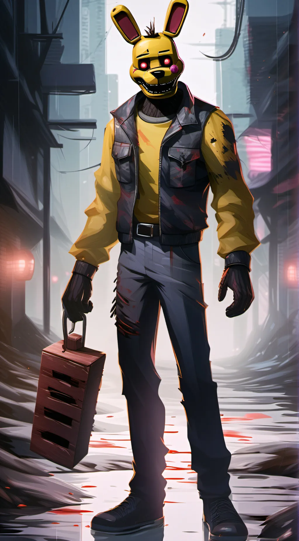ai character: glitchtrap/Vincent background