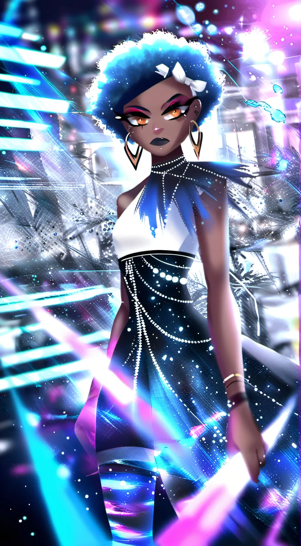 ai character: Glitch background