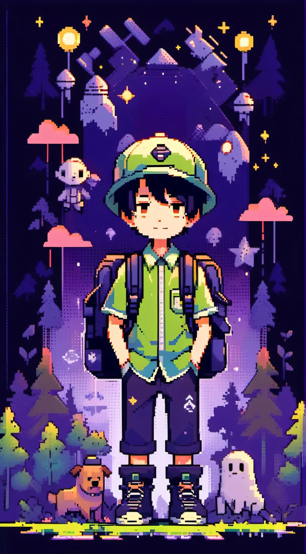ai character: Spud!  background
