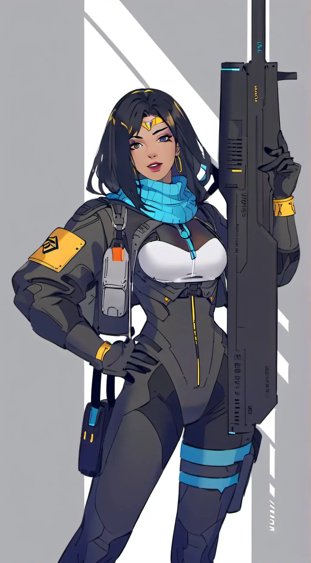 ai character: Ana Amari background