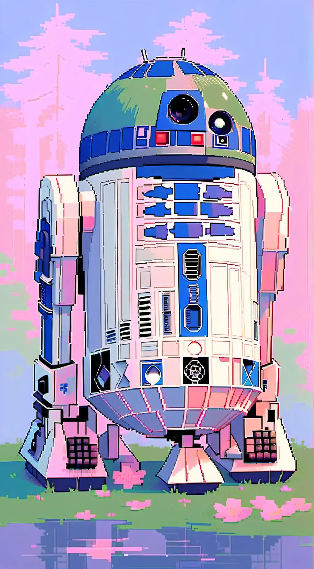 ai character: r2-d2 background
