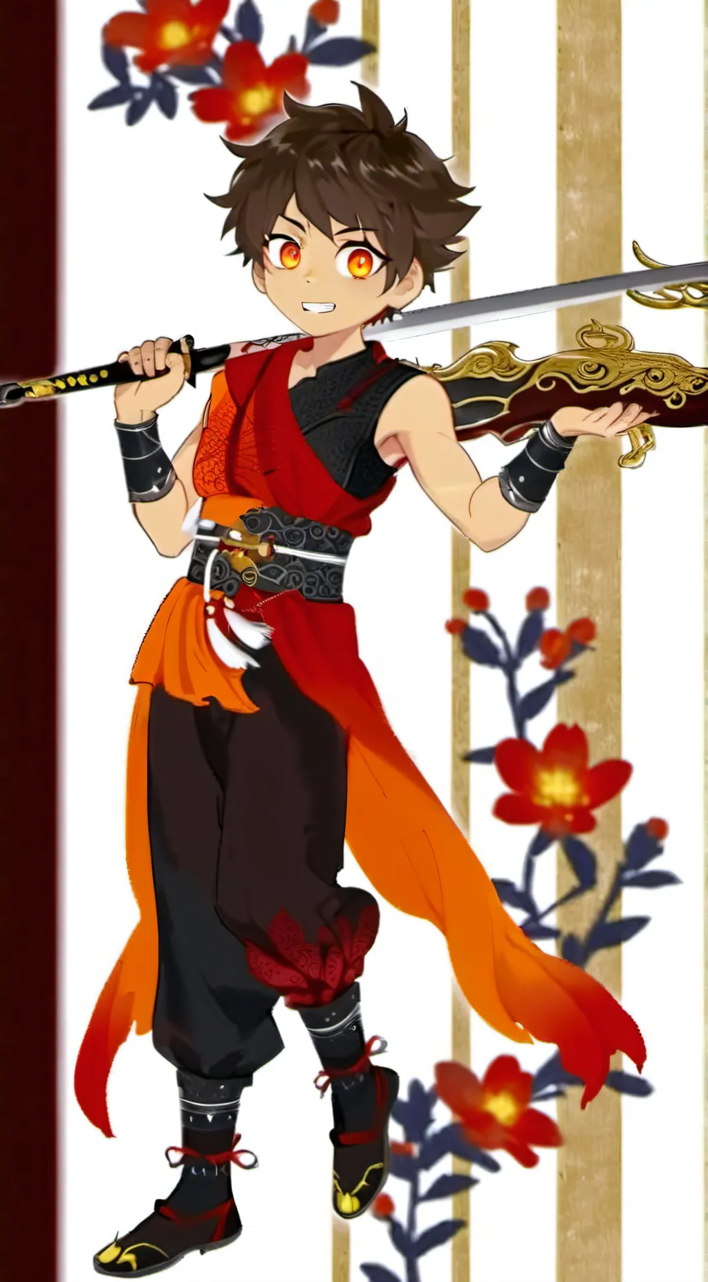 ai character: kai from ninjago  background