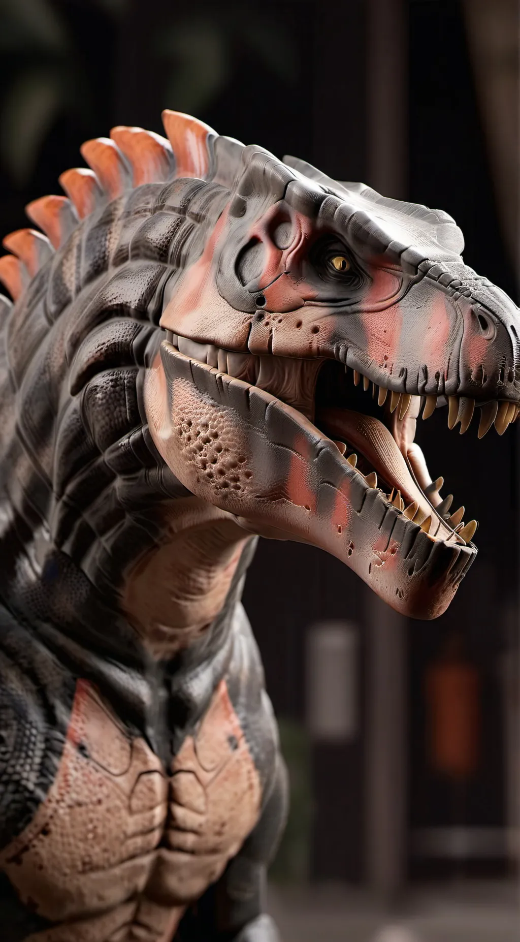 ai character: Indo raptor  background