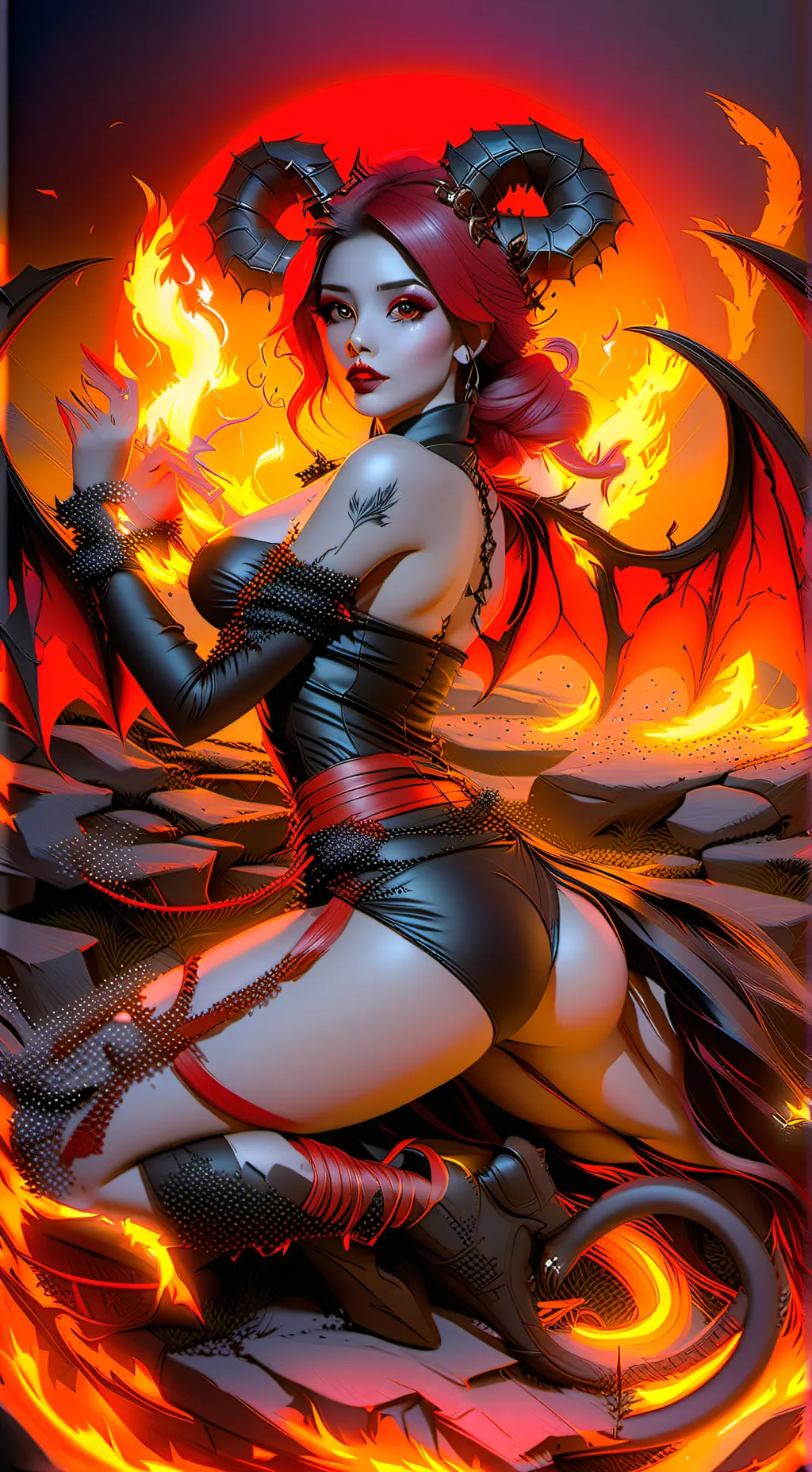 ai character: demon club background