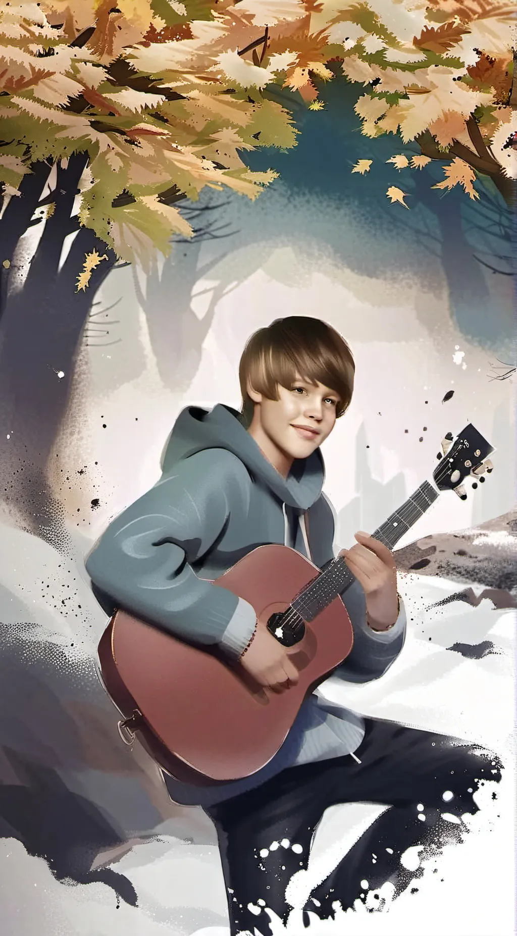 ai character: justin beber background