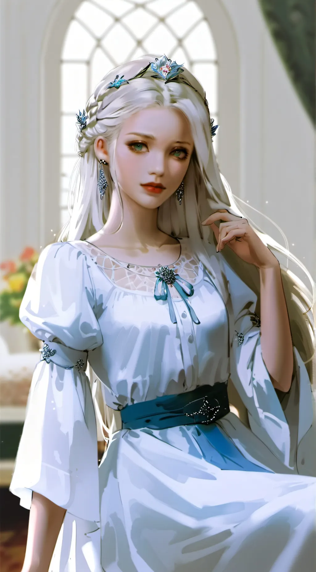 ai character: 🤍Princess Emilia🤍 background