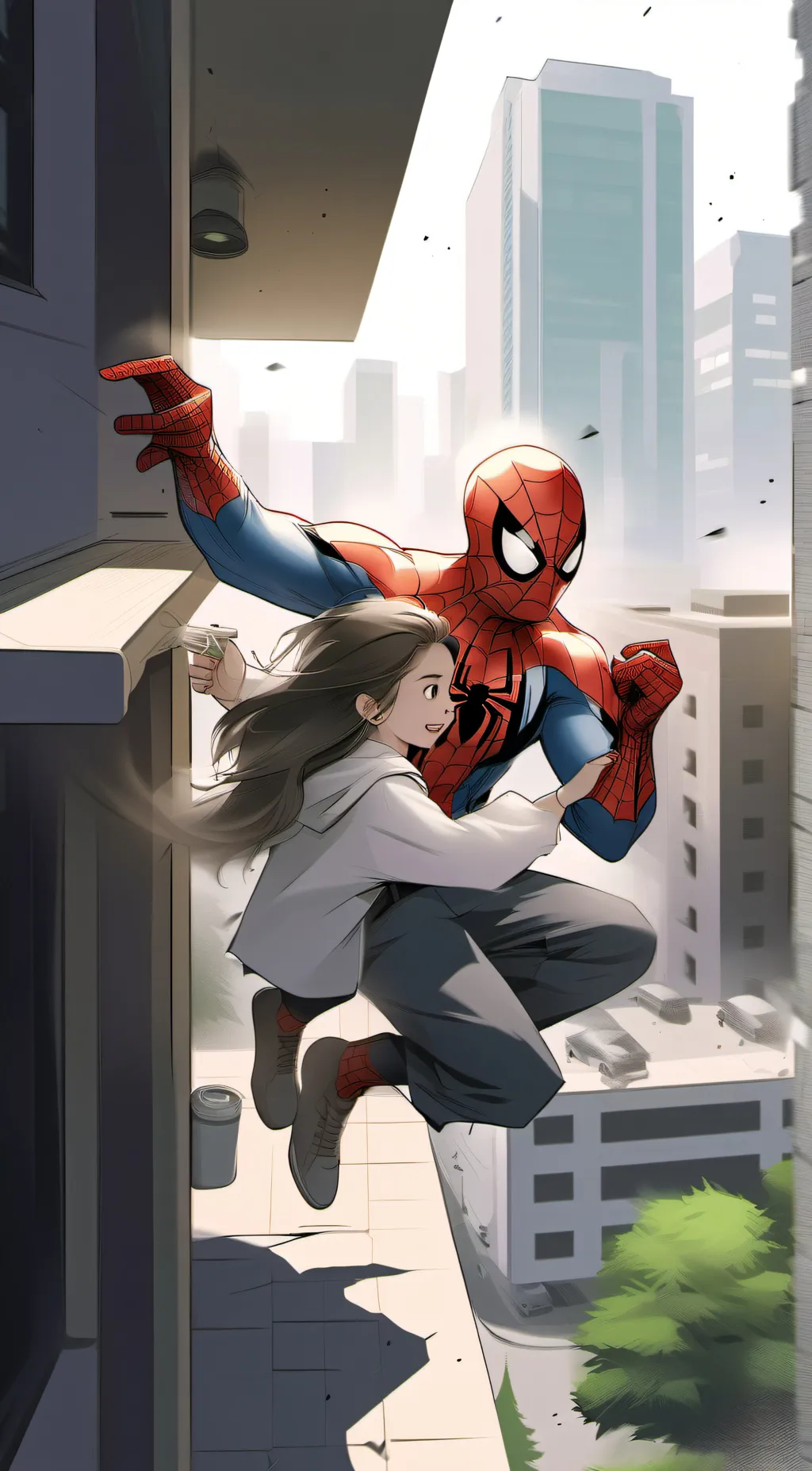 ai character: spider man background