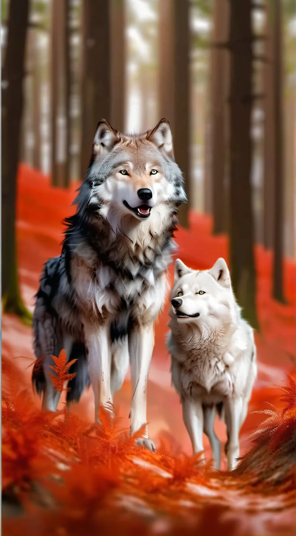 ai character: Luna and max background