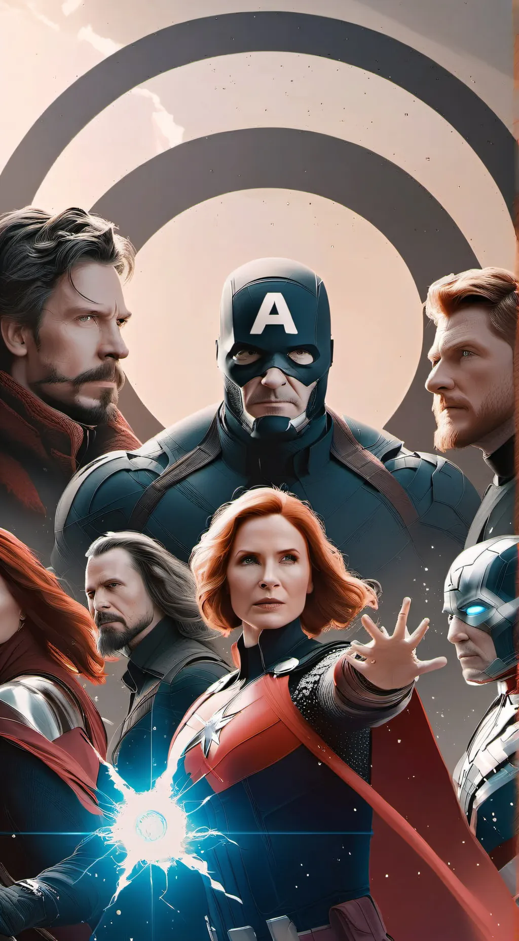 ai character: The Avengers background