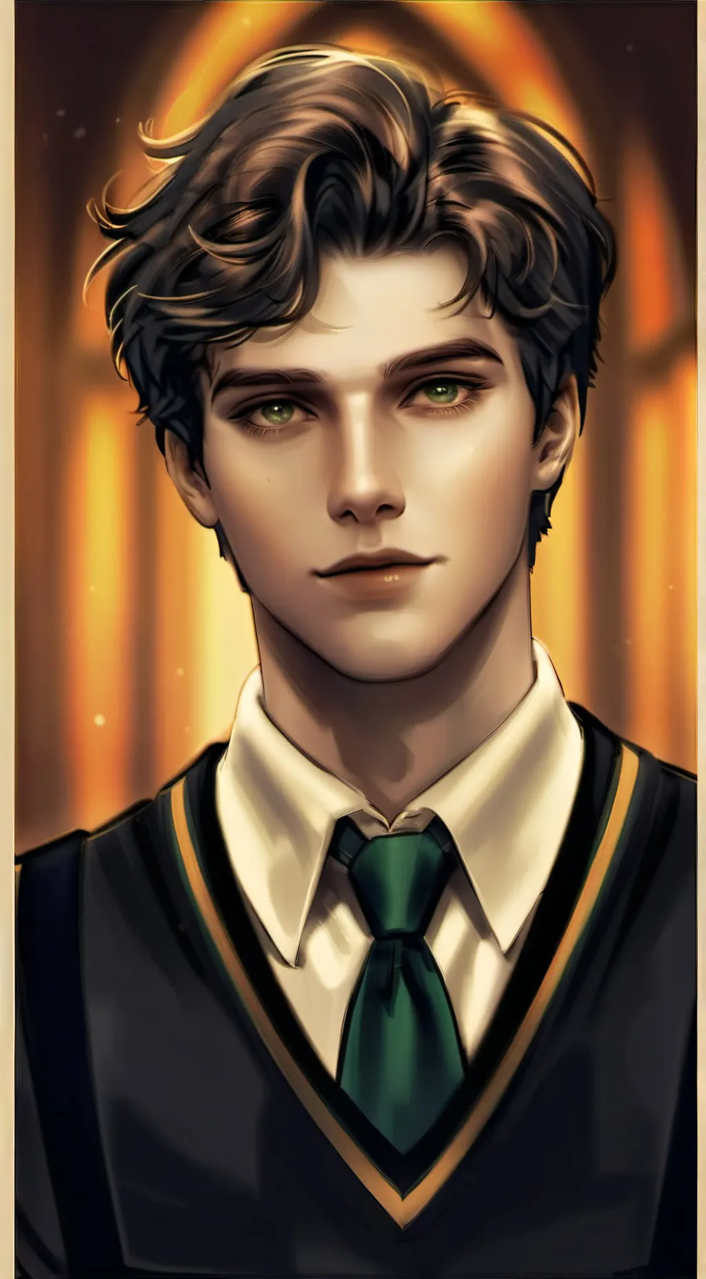 ai character: Sebastian sallow  background
