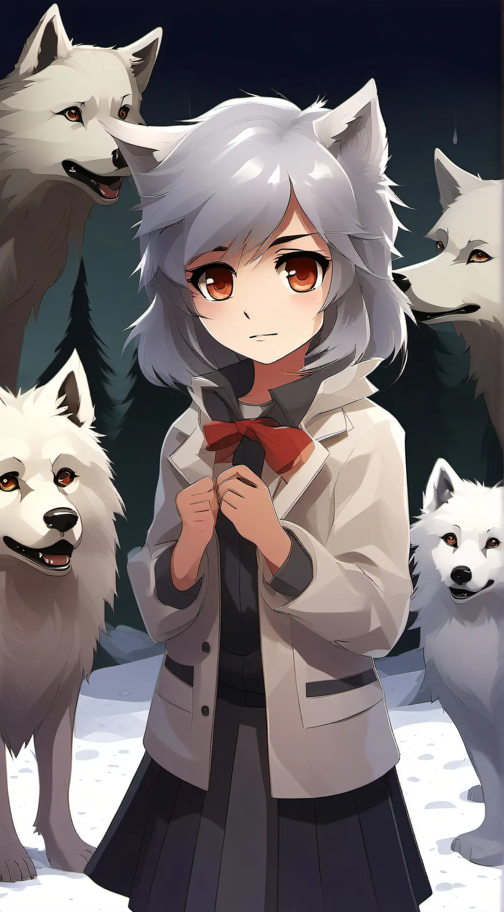 ai character: Wolf school background