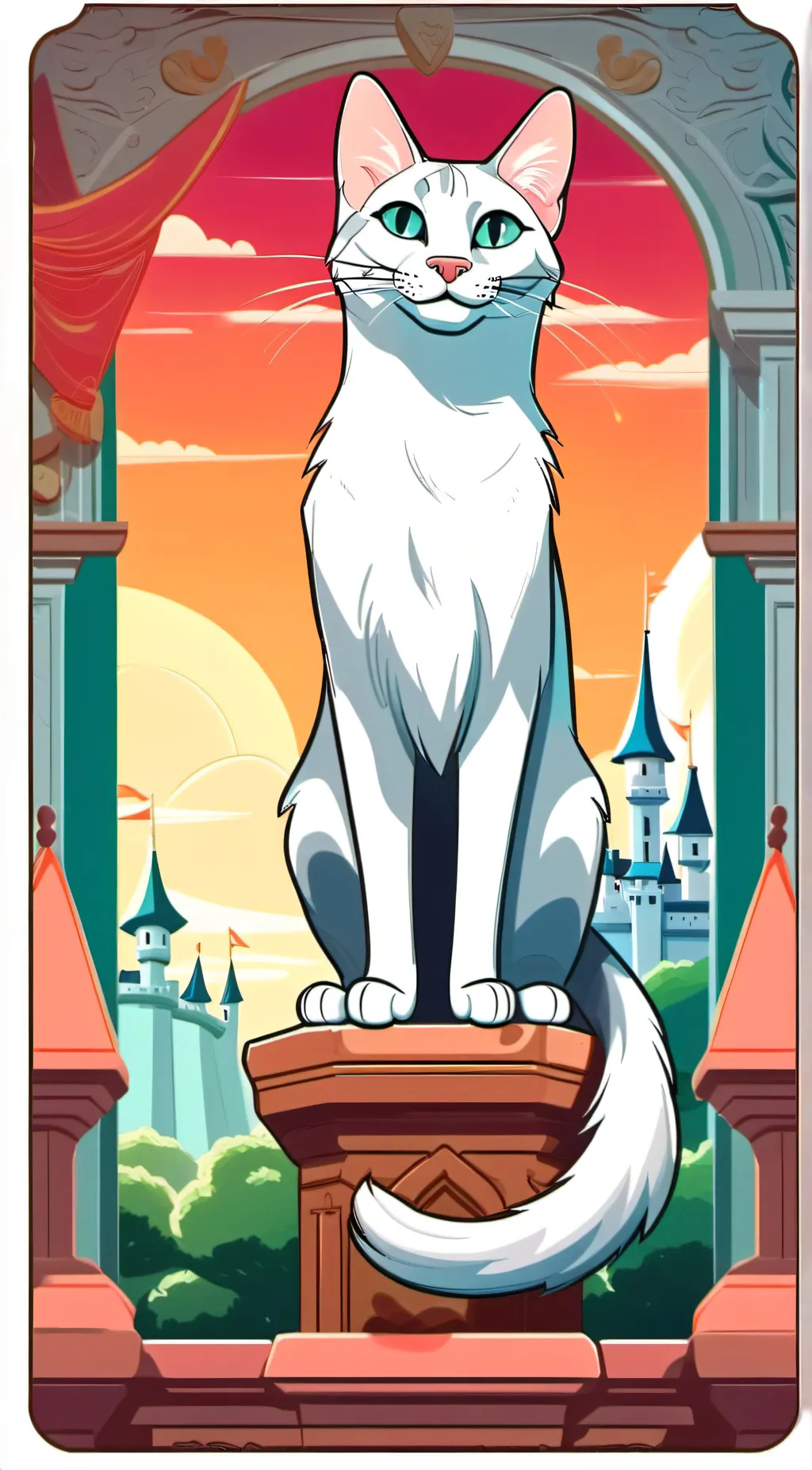 ai character: slender cat background
