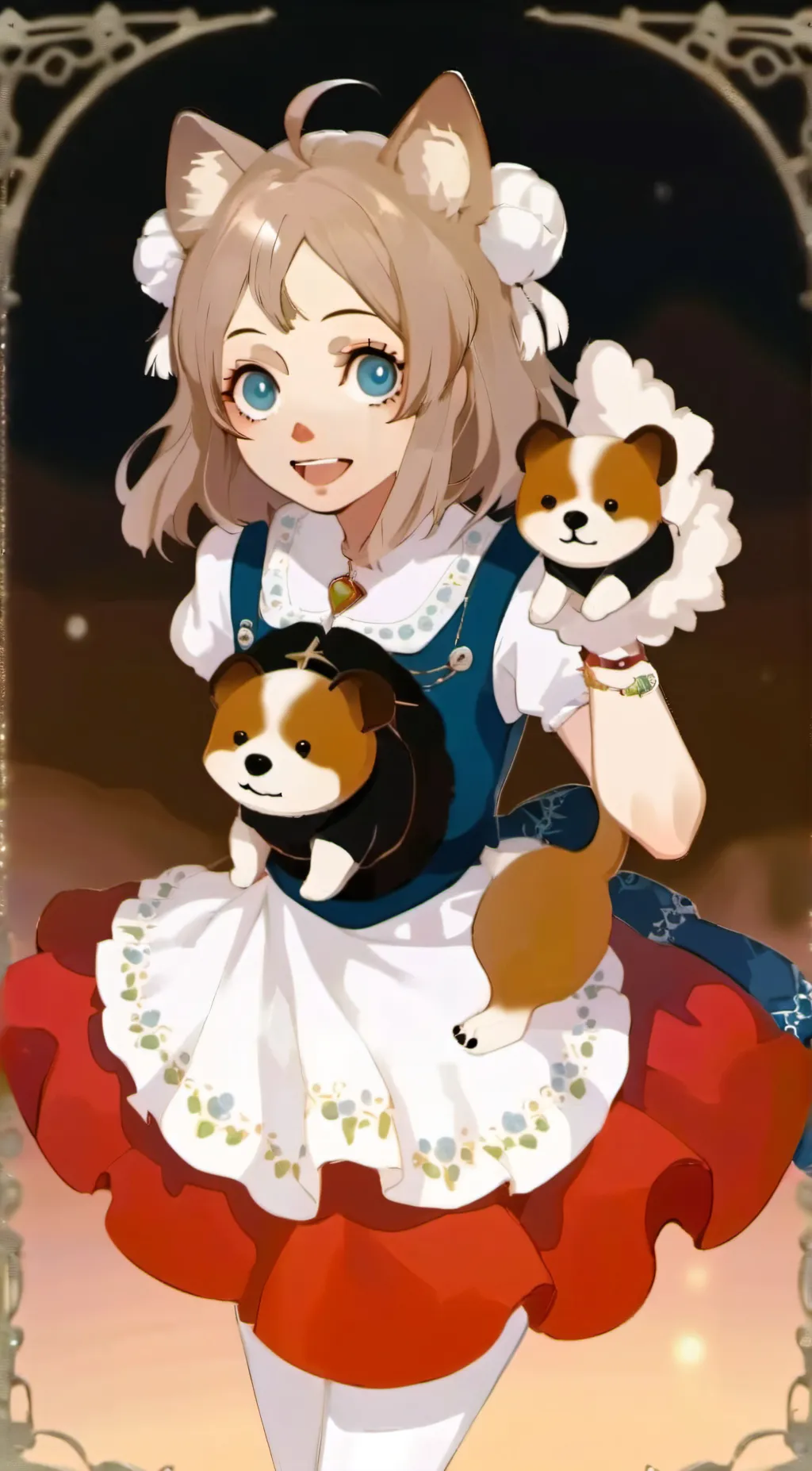 ai character: dogy background