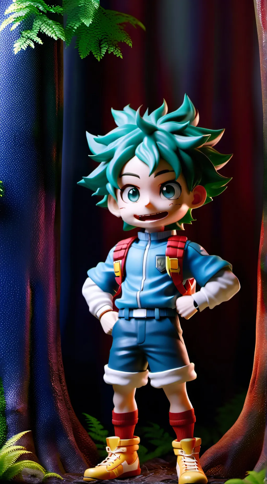 ai character: Mha camping trip background