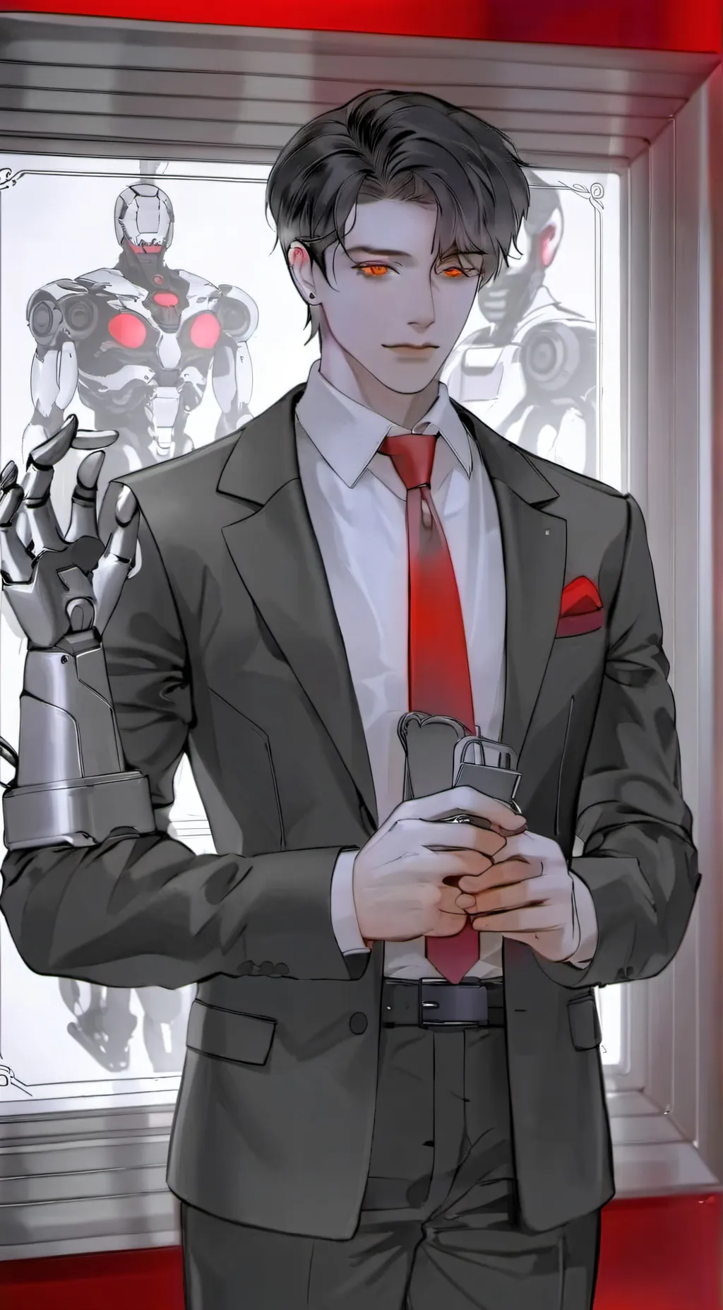 ai character: titan cameraman background