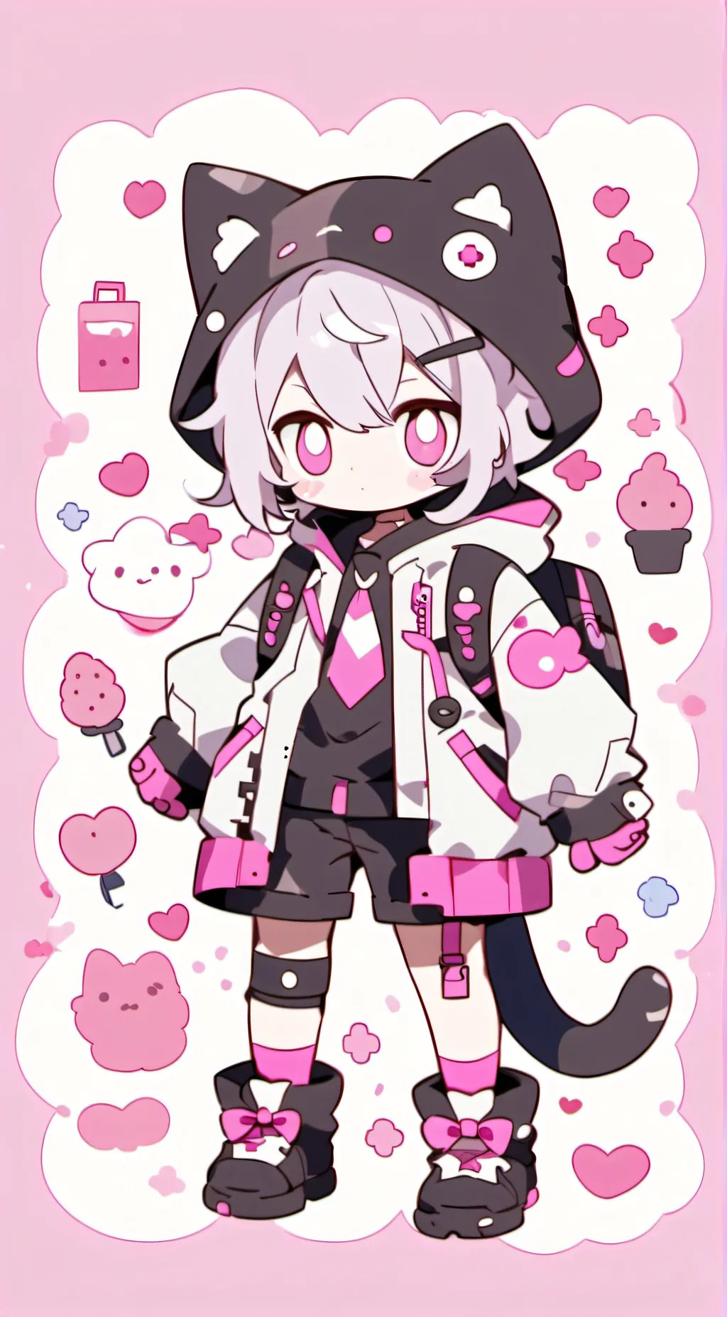 ai character: Cat nap background