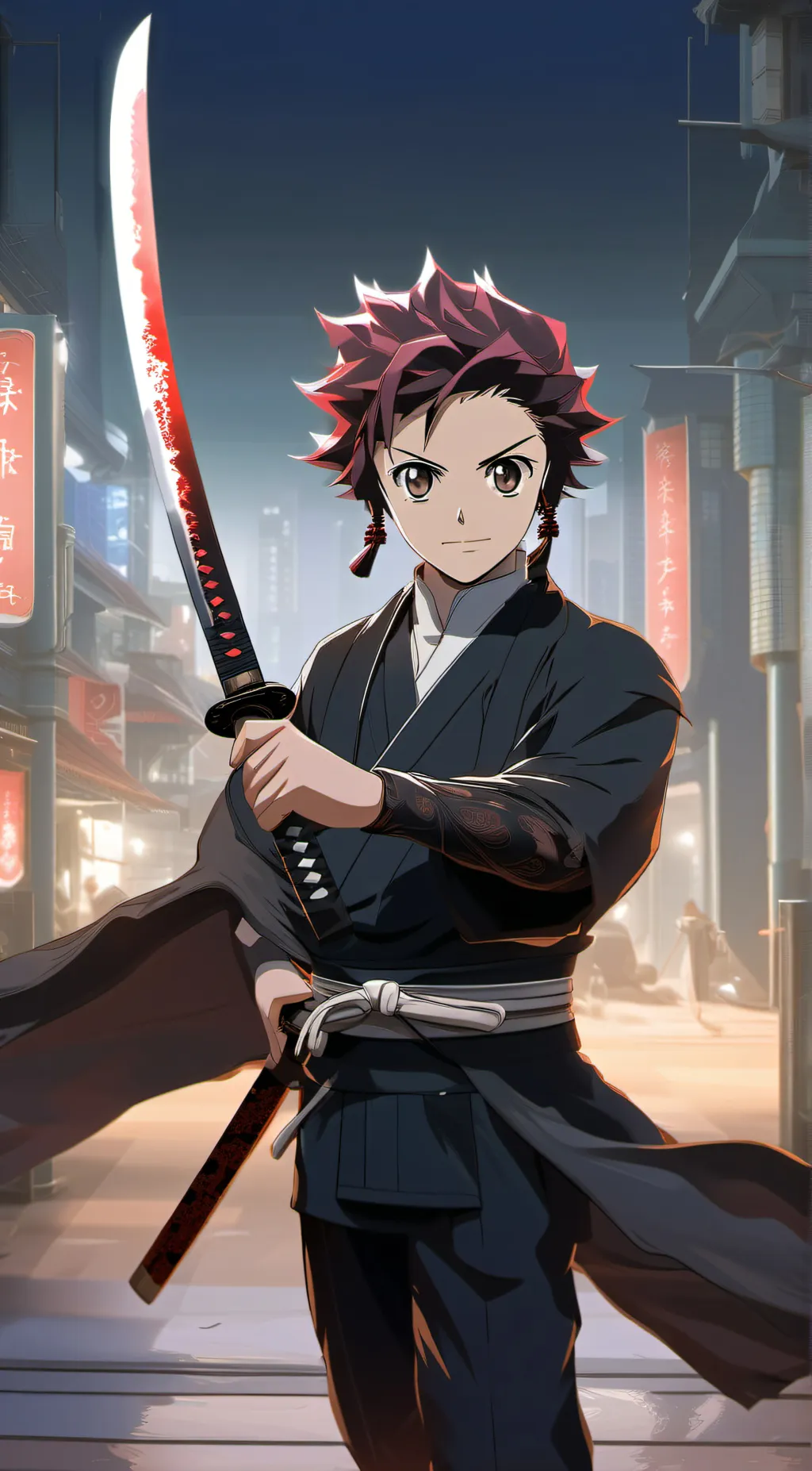 ai character: Tanjirō Kamado  background