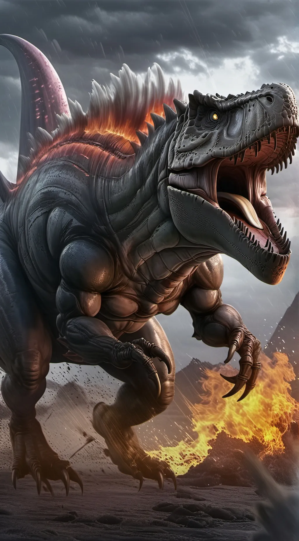 ai character: Anjanath mhworld background