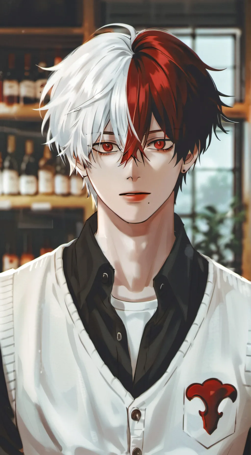 ai character: Shoto todoroki background
