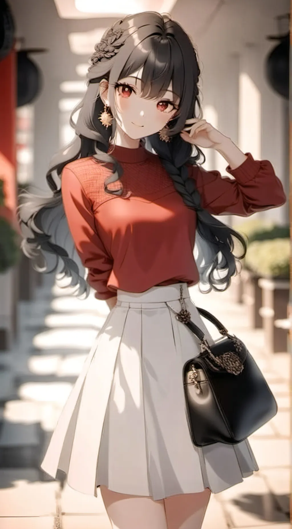 ai character: Amber background
