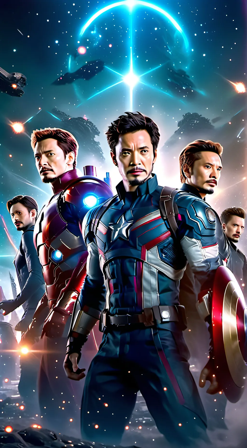 ai character: the Avengers  background