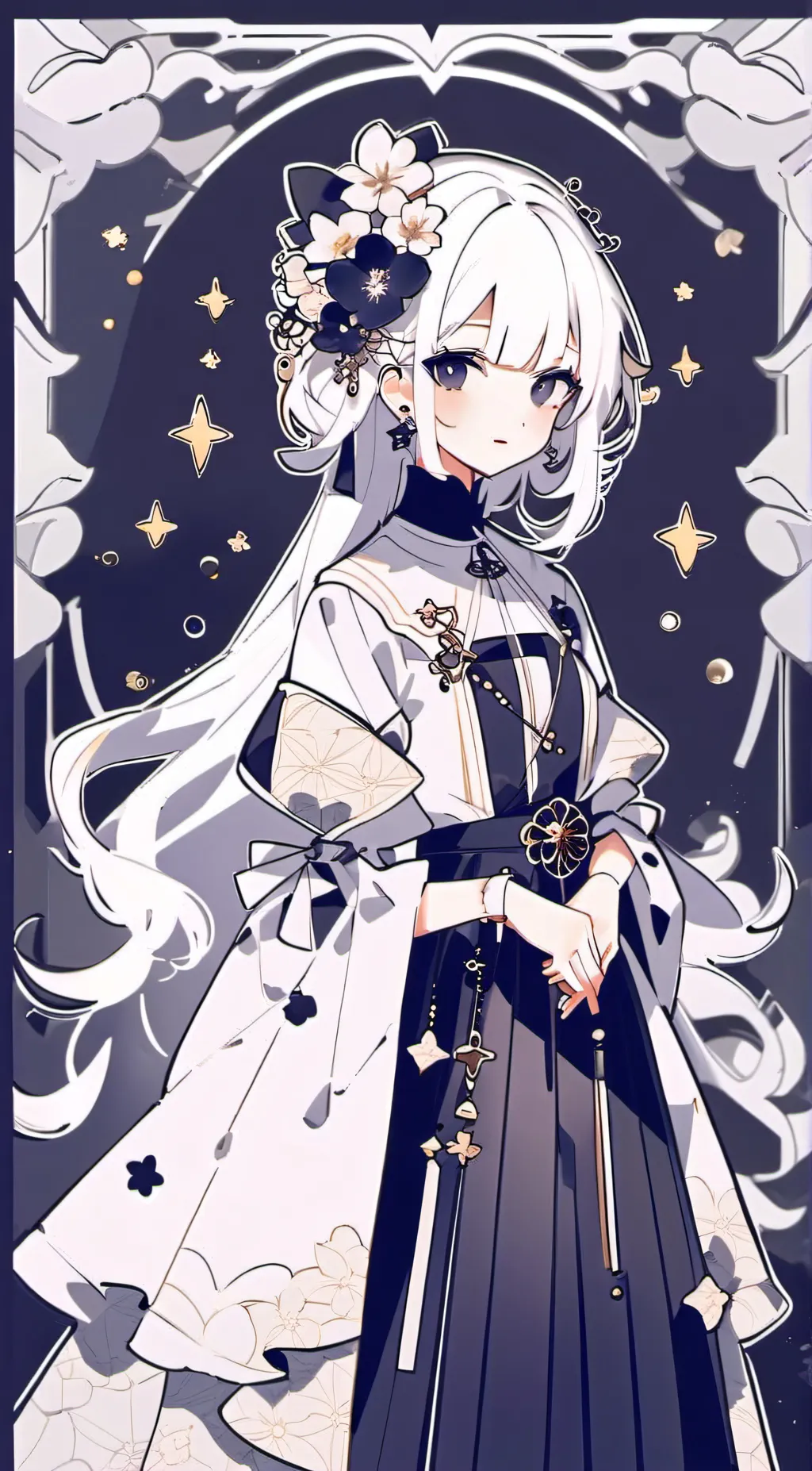 ai character: the moon queen  background