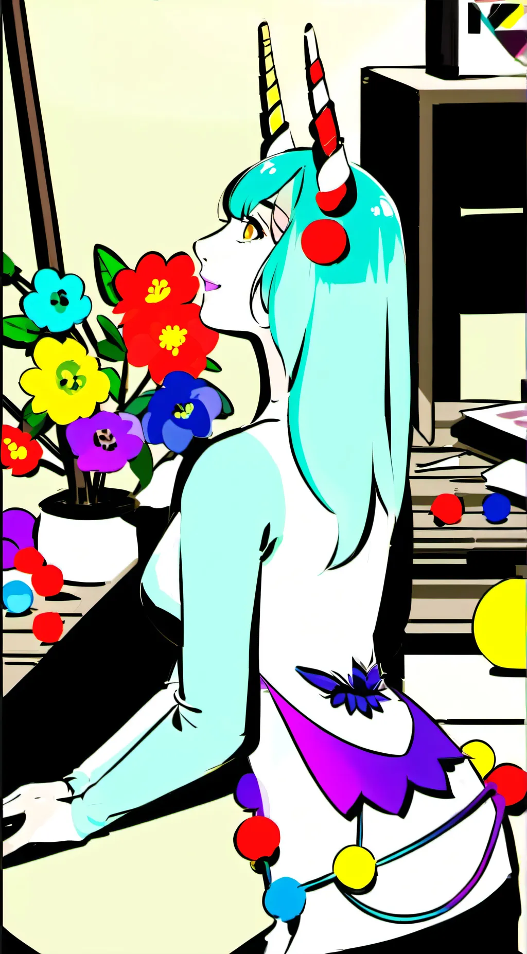 ai character: Craftycorn background