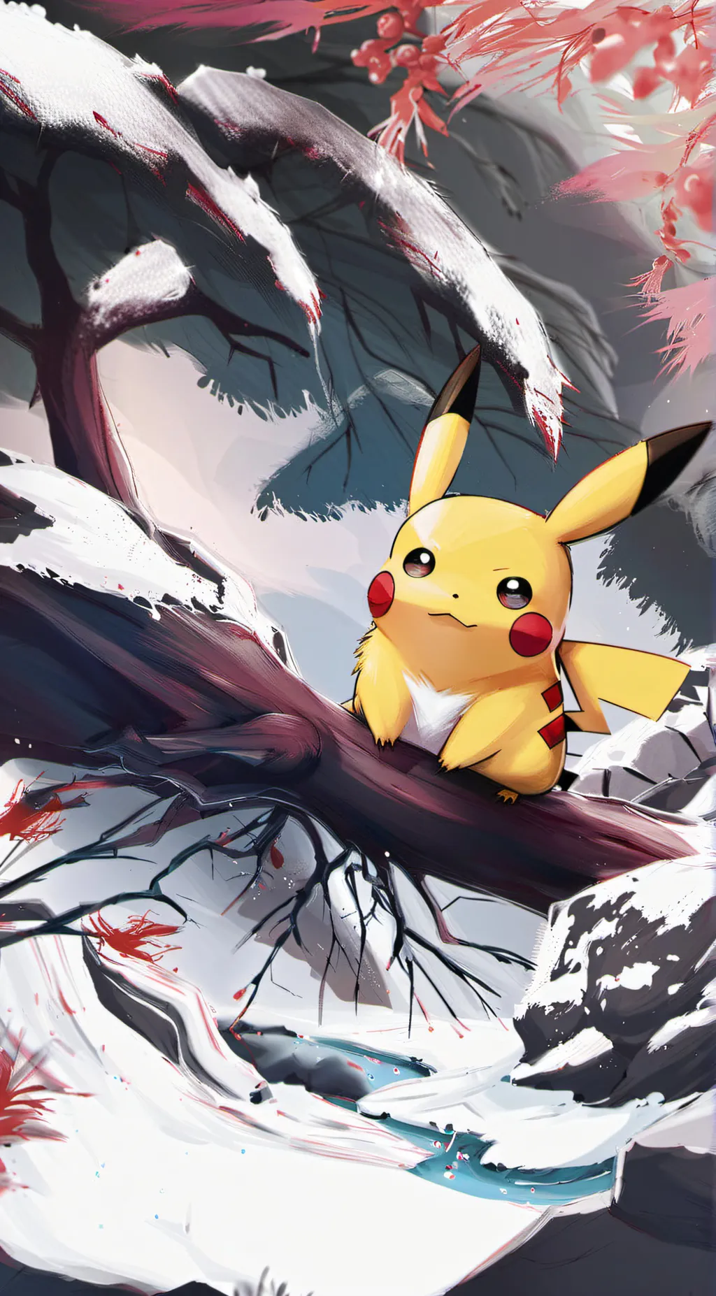 ai character: Pikachu  background