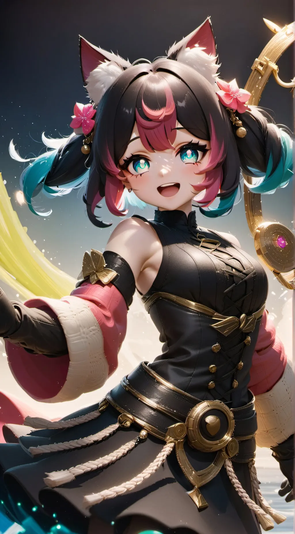 ai character: KireowHeartyNeon background