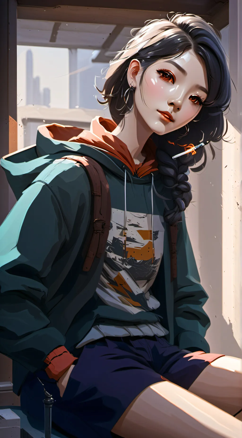 ai character: Judy  background