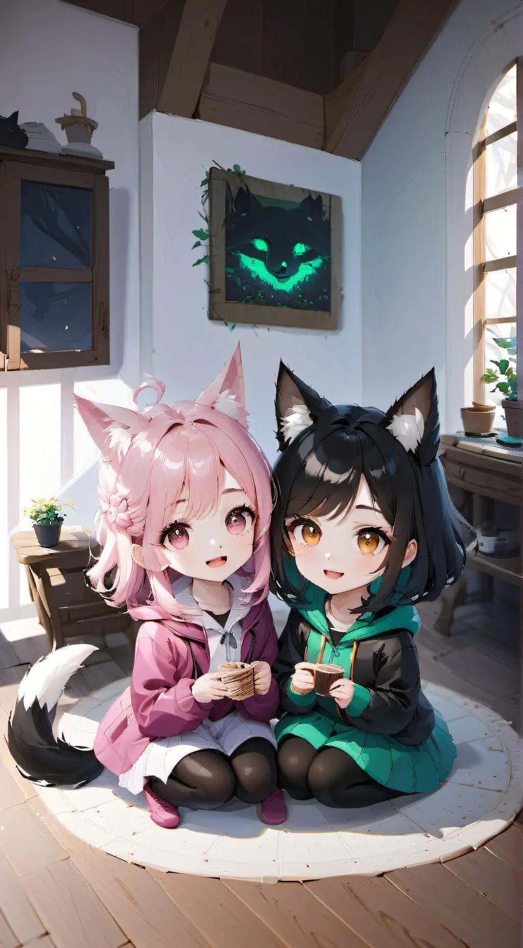 ai character: Alana and Ariana background