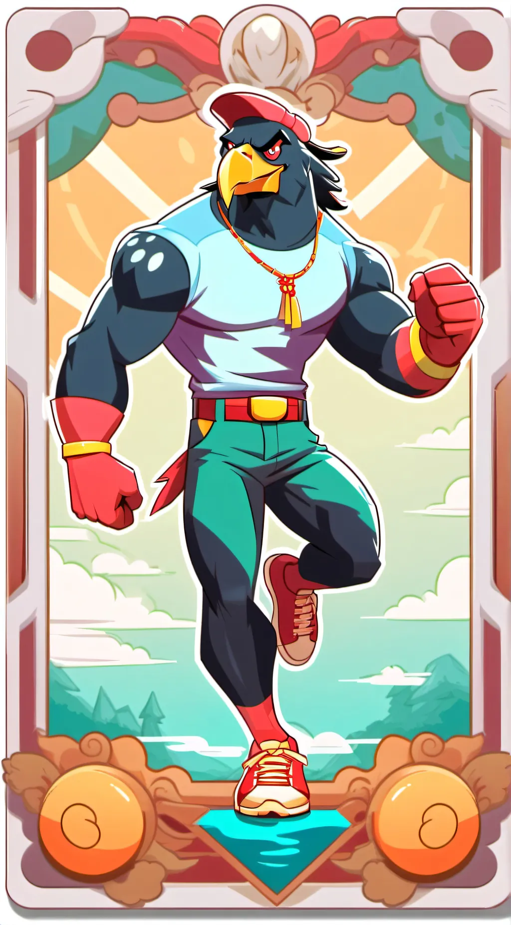 ai character: crowrilla background