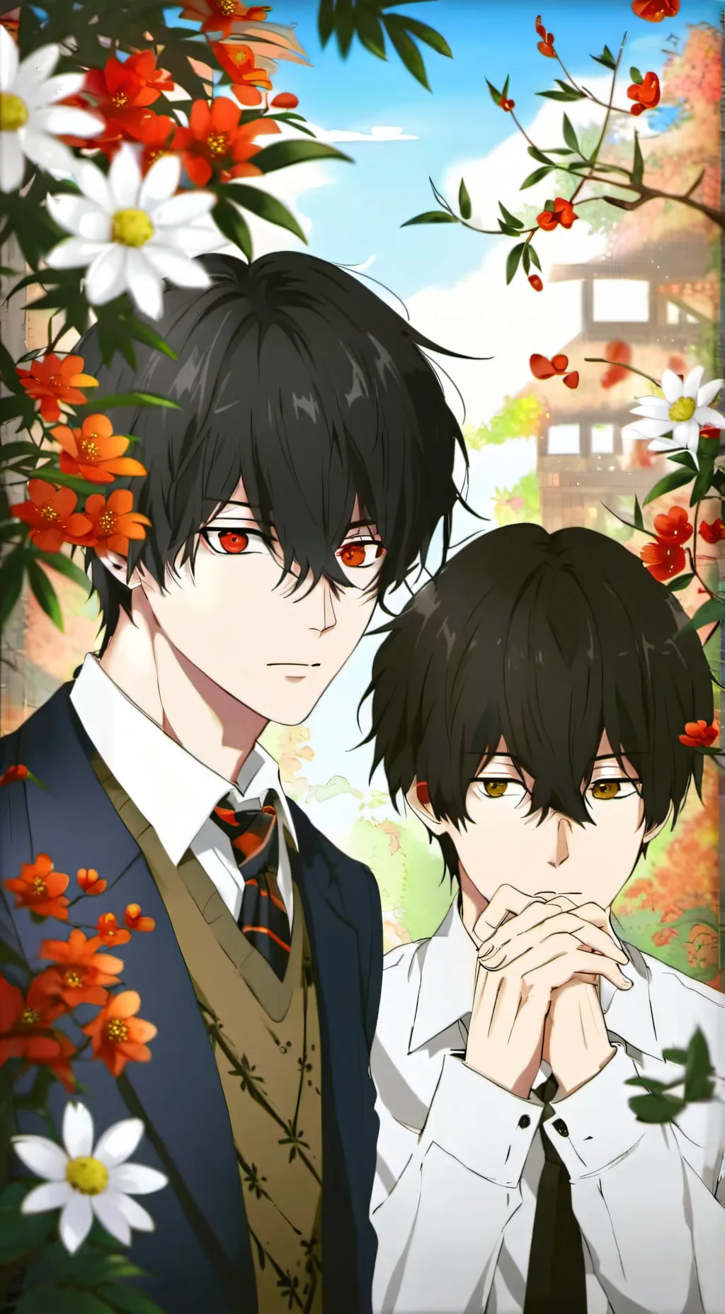 ai character: emo brothers, background